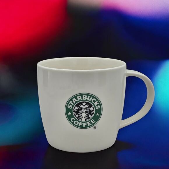 Set of Two 12oz White Starbucks Coffee Cup Mugs 2008 and 2013 (New Bone China) - Picture 10 of 16